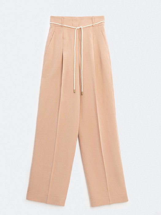 Удлиненные брюки со льном: фото №8