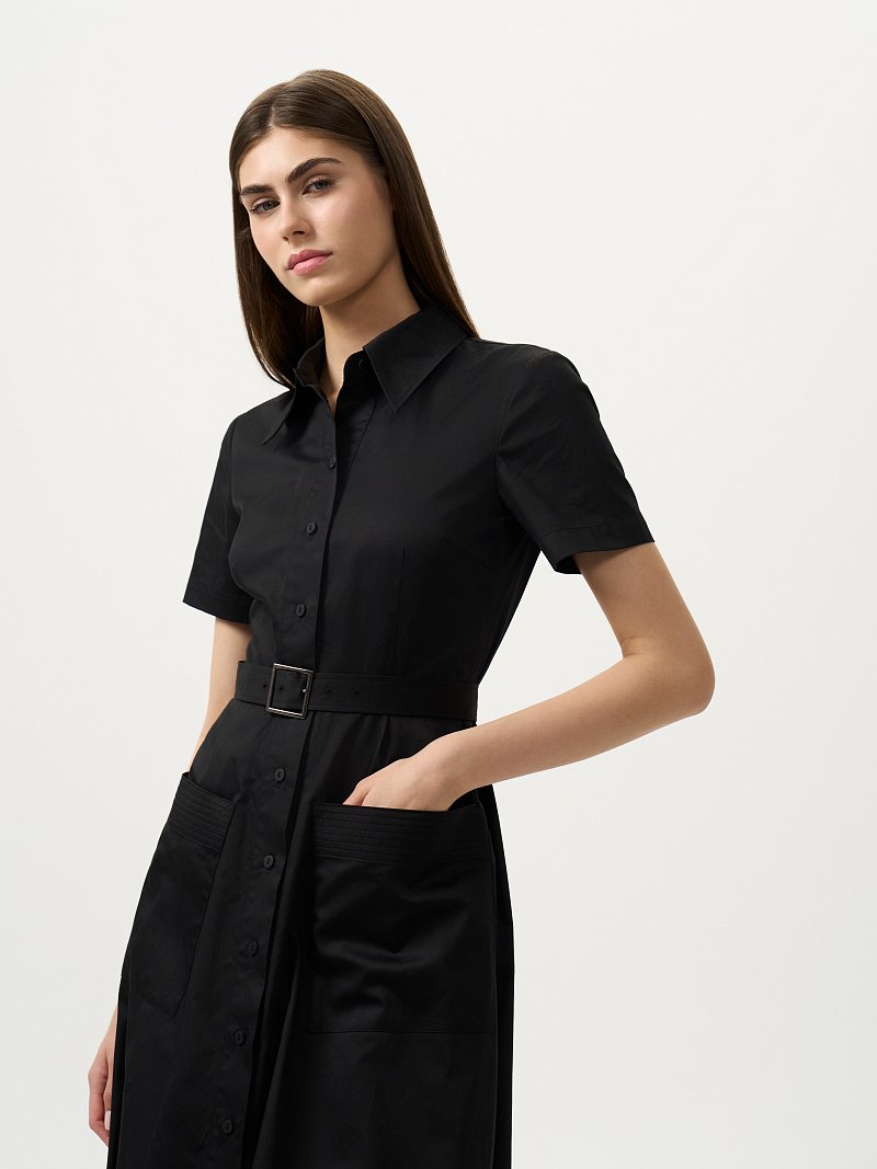 Платье-рубашка из хлопка