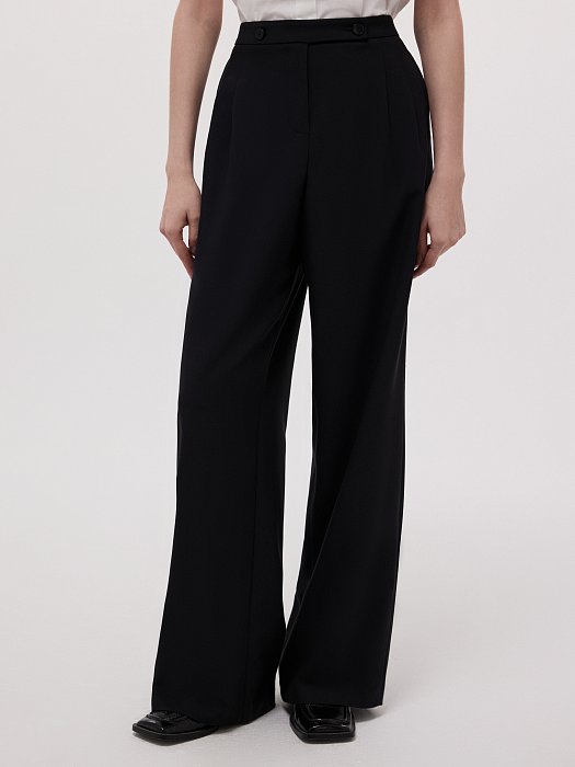 Прямые брюки с защипами: фото №2