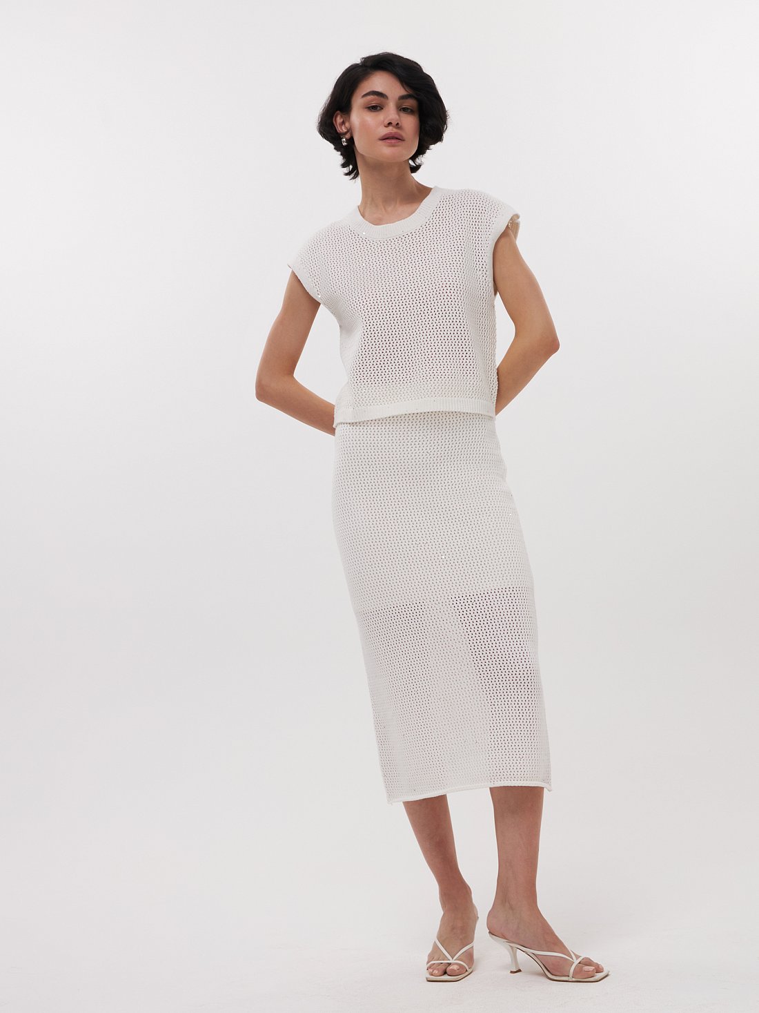 Вязаная юбка с пайетками: фото №1