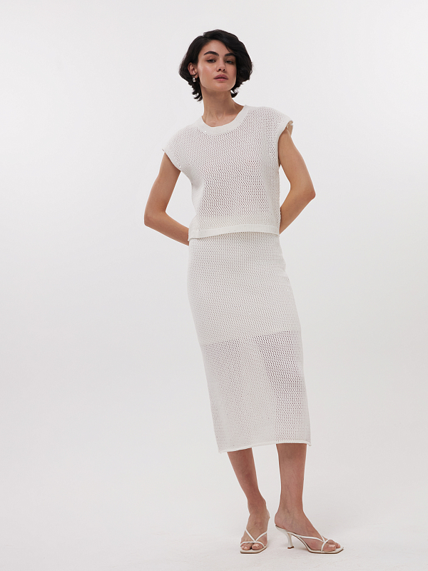 Вязаная юбка с пайетками