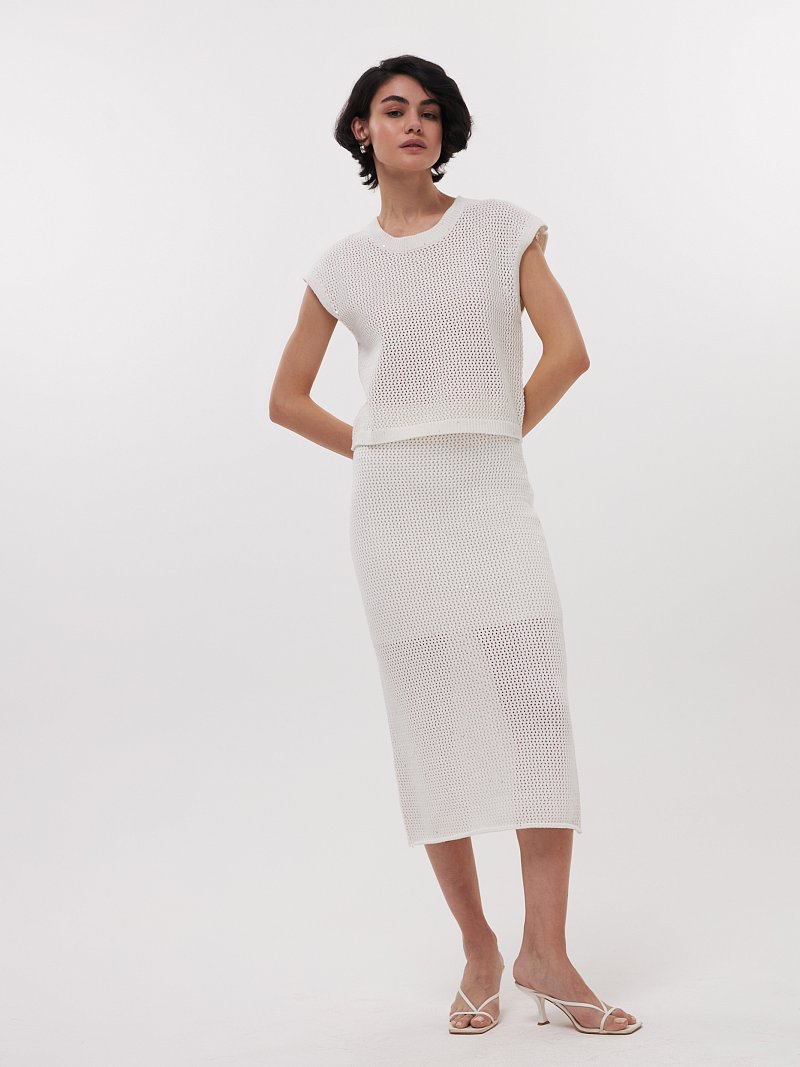 Вязаная юбка с пайетками