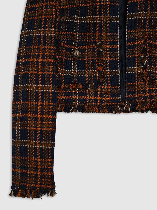 Жакет укороченный из твида : фото №8