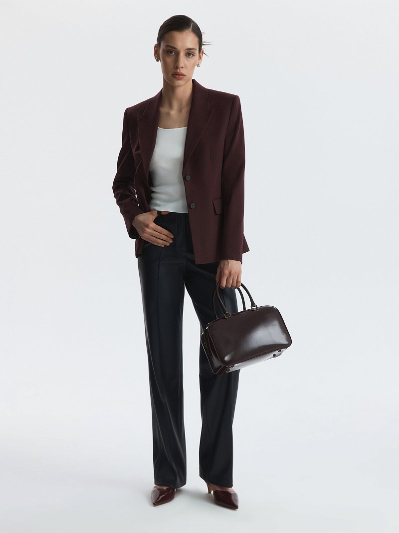 Приталенный жакет из фланели