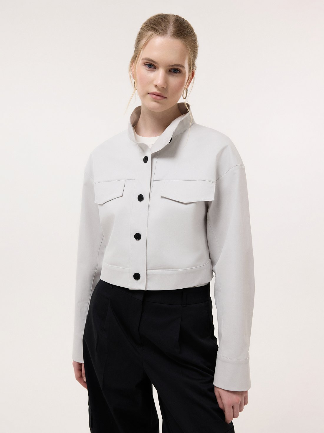 Укороченный жакет из хлопка: фото №1