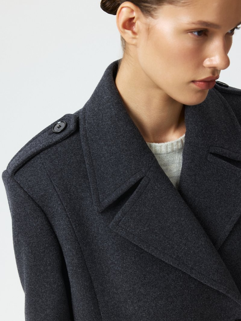 Полупальто из шерсти в стиле жакета