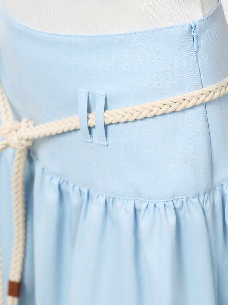 Расклешенная юбка со льном