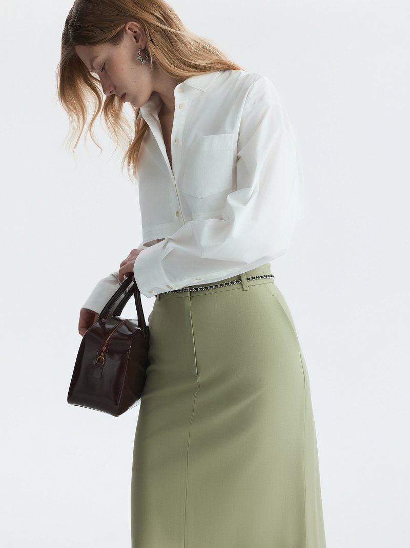 Прямая юбка из вискозы