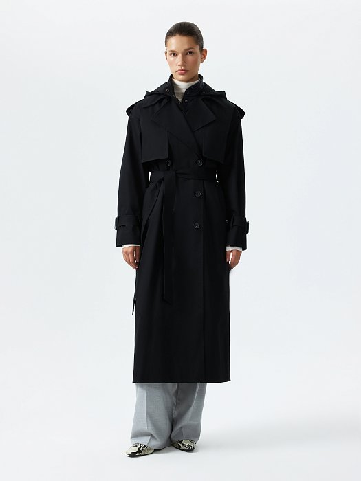 Плащ со съемным жилетом и капюшоном: фото №6