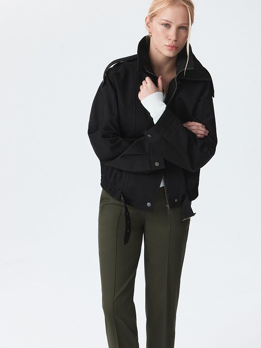 Зауженные брюки из хлопка: фото №2