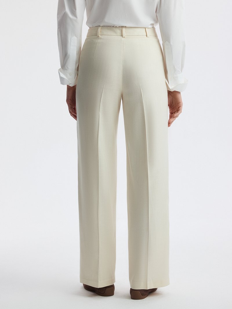 Брюки из тенселя и льна