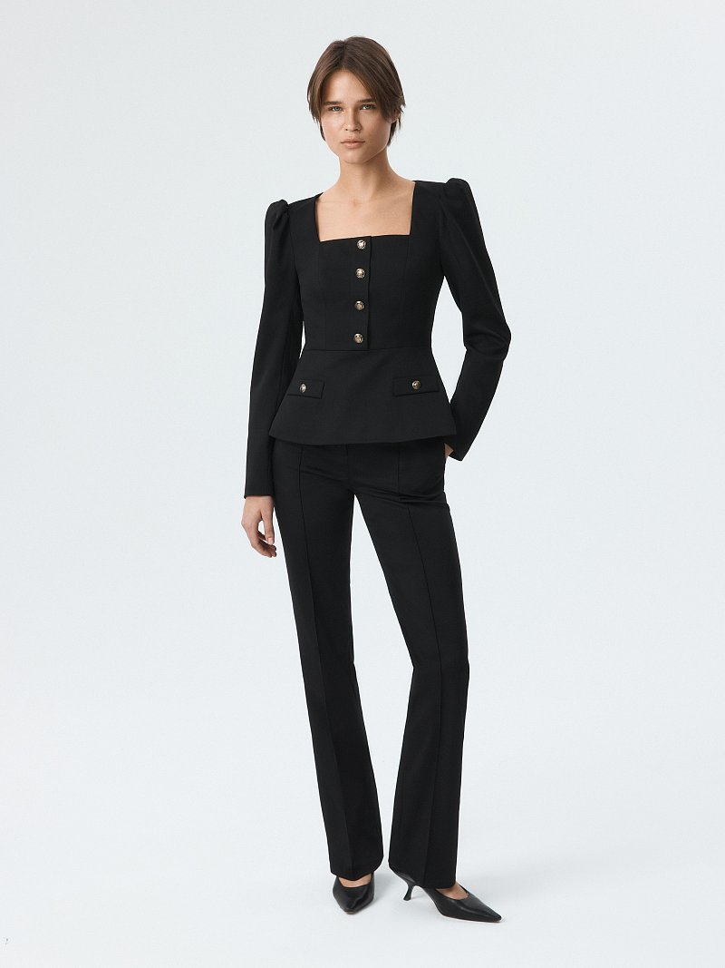 Приталенный жакет на молнии (Р158)