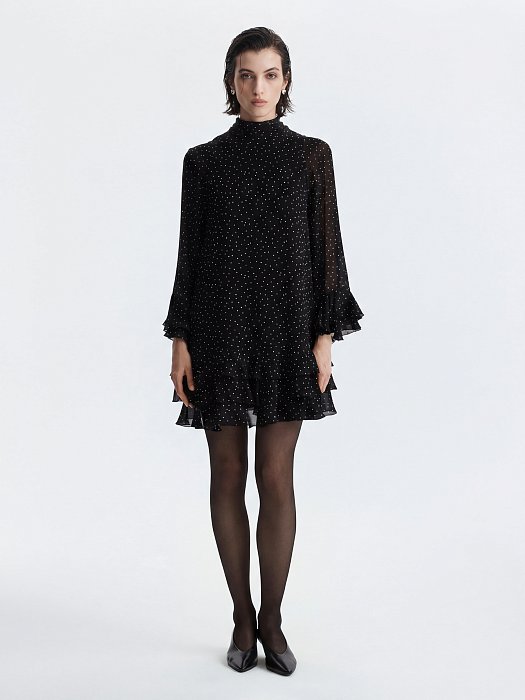 Шифоновое платье с воланами (Р158): фото №7