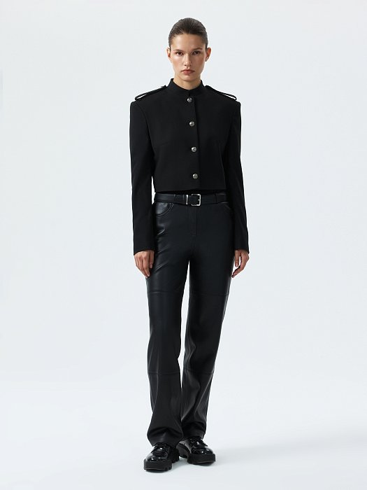 Укороченный жакет со стойкой: фото №5