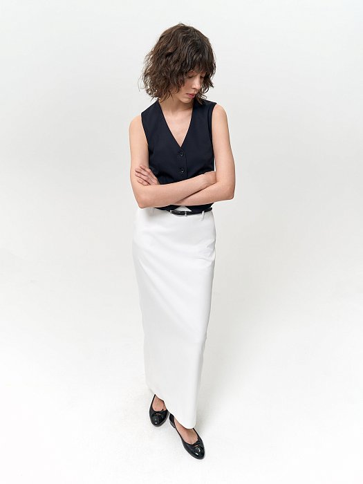 Юбка-макси из костюмной ткани: фото №6