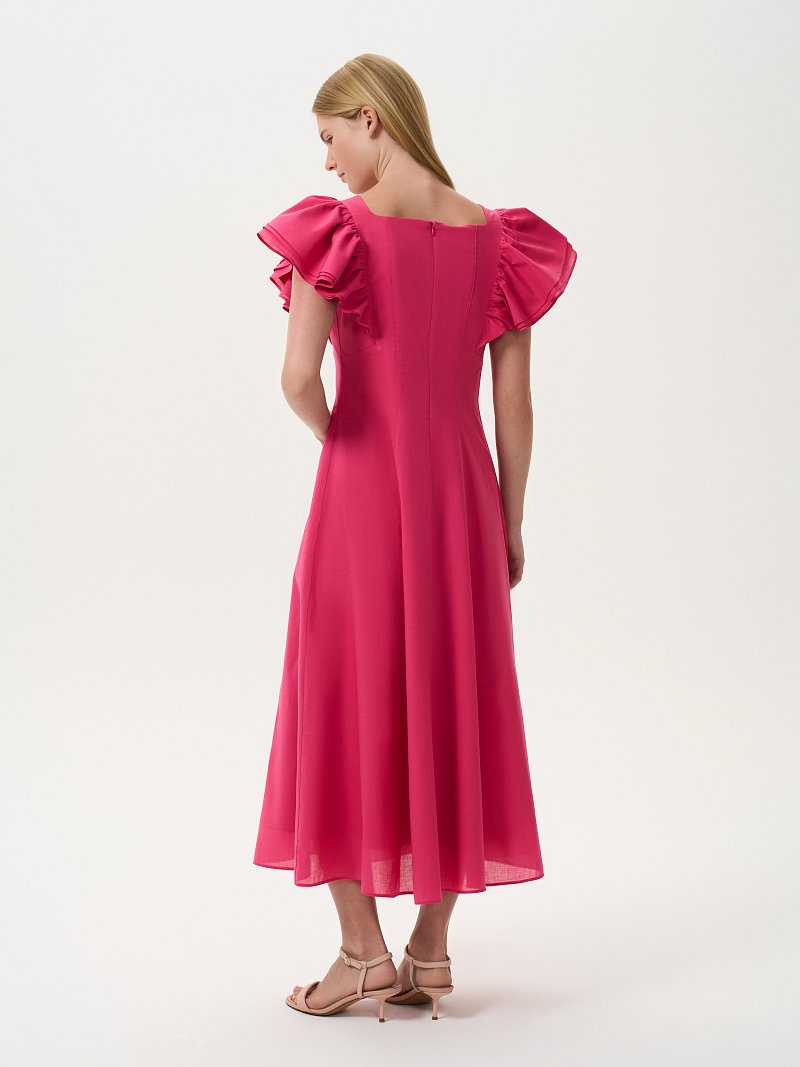 Платье из хлопка с воланами