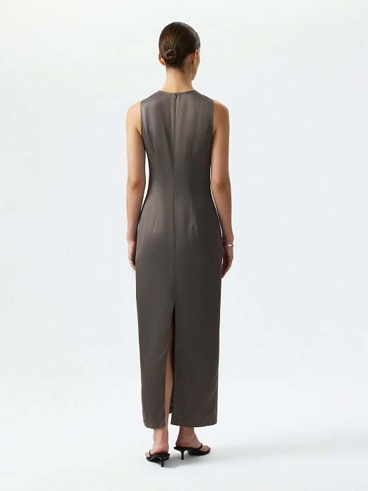 Атласное платье-макси: фото №5