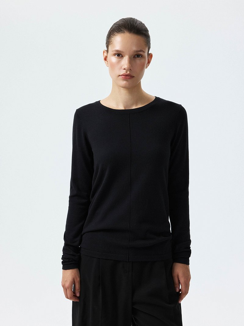 Лонгслив из вискозы и хлопка