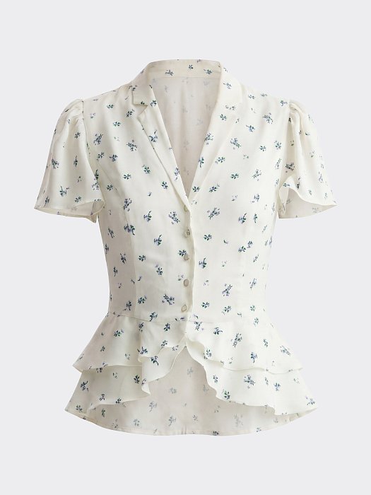 Атласная блуза в цветочек: фото №7