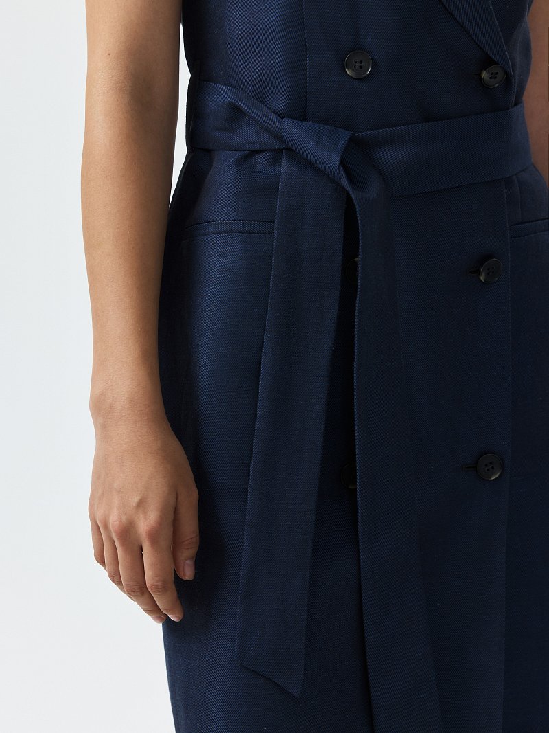 Платье-жилет с поясом