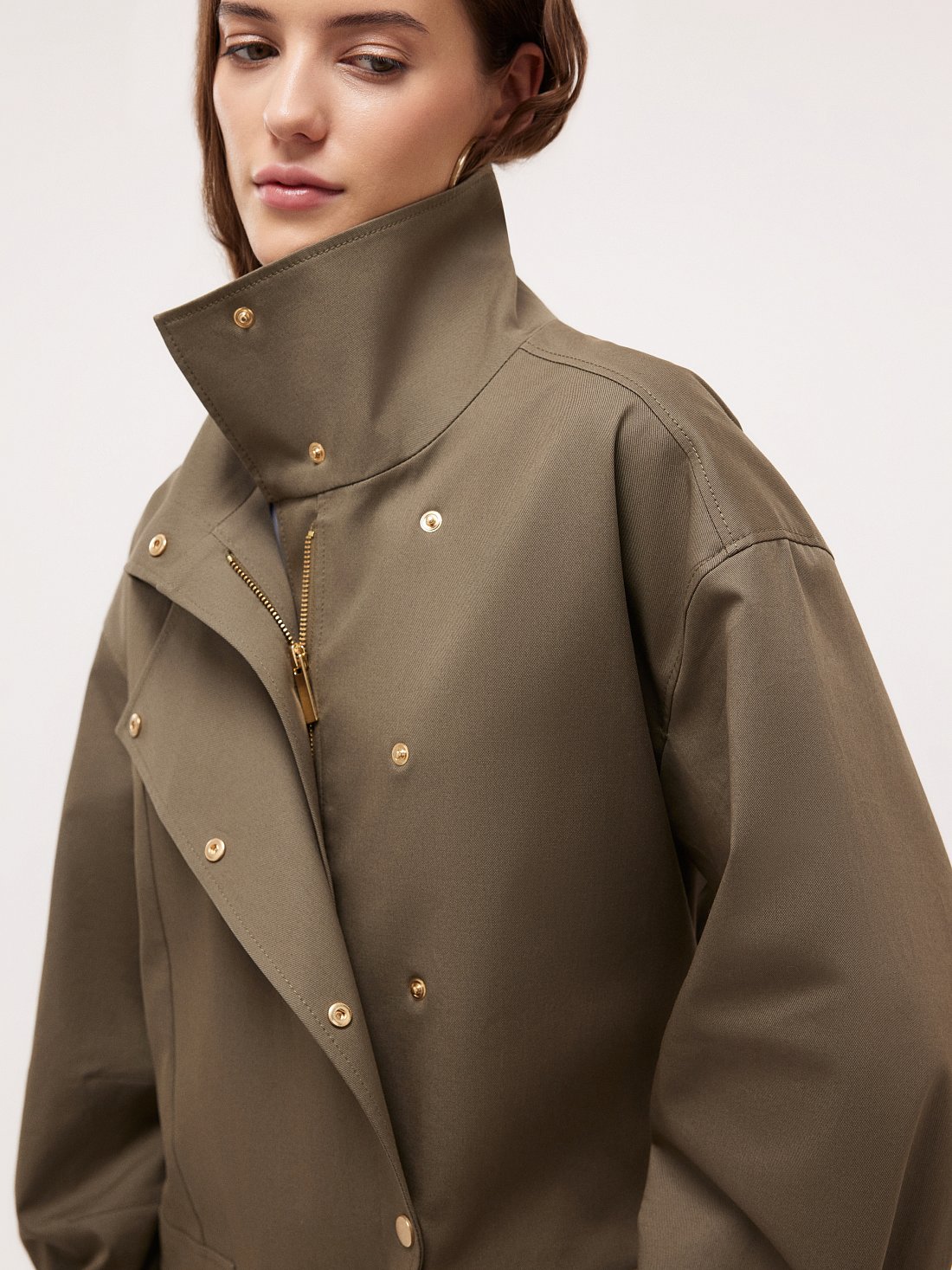 Плащ оверсайз из хлопка: фото №1