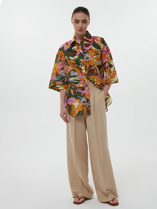 Рубашка с тропическим принтом: фото №4
