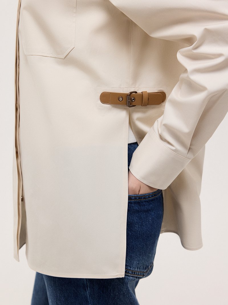 Рубашка с ремешками по бокам