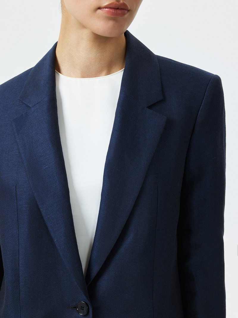 Прямой жакет изо льна