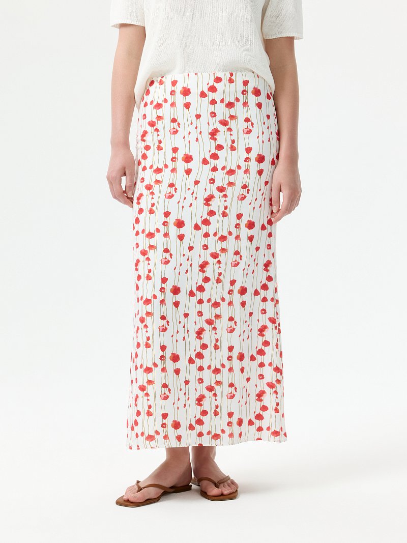 Юбка из вискозы с цветами