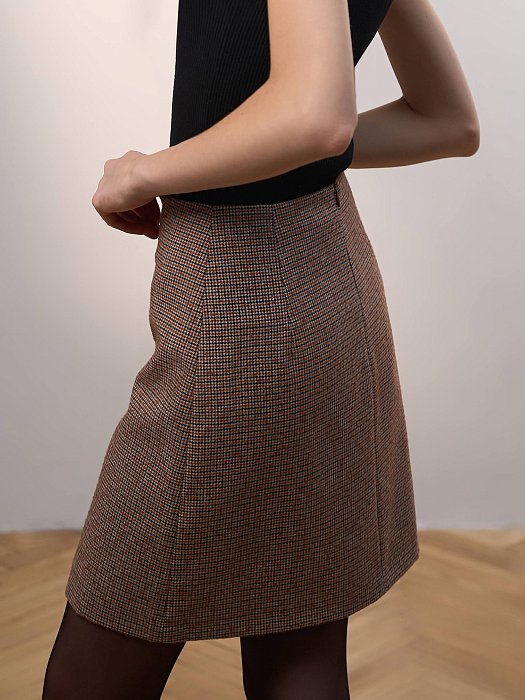 Юбка-мини в клетку: фото №7