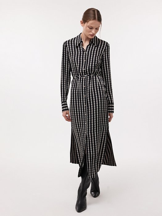 Платье-рубашка из вискозы: фото №2