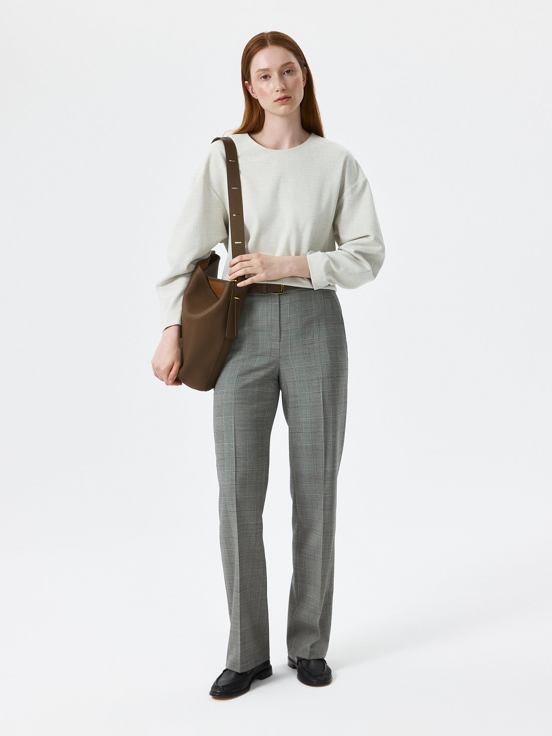 Зауженные брюки в клетку: фото №1