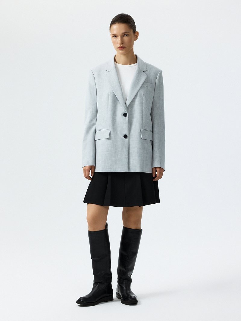 Прямой однобортный жакет