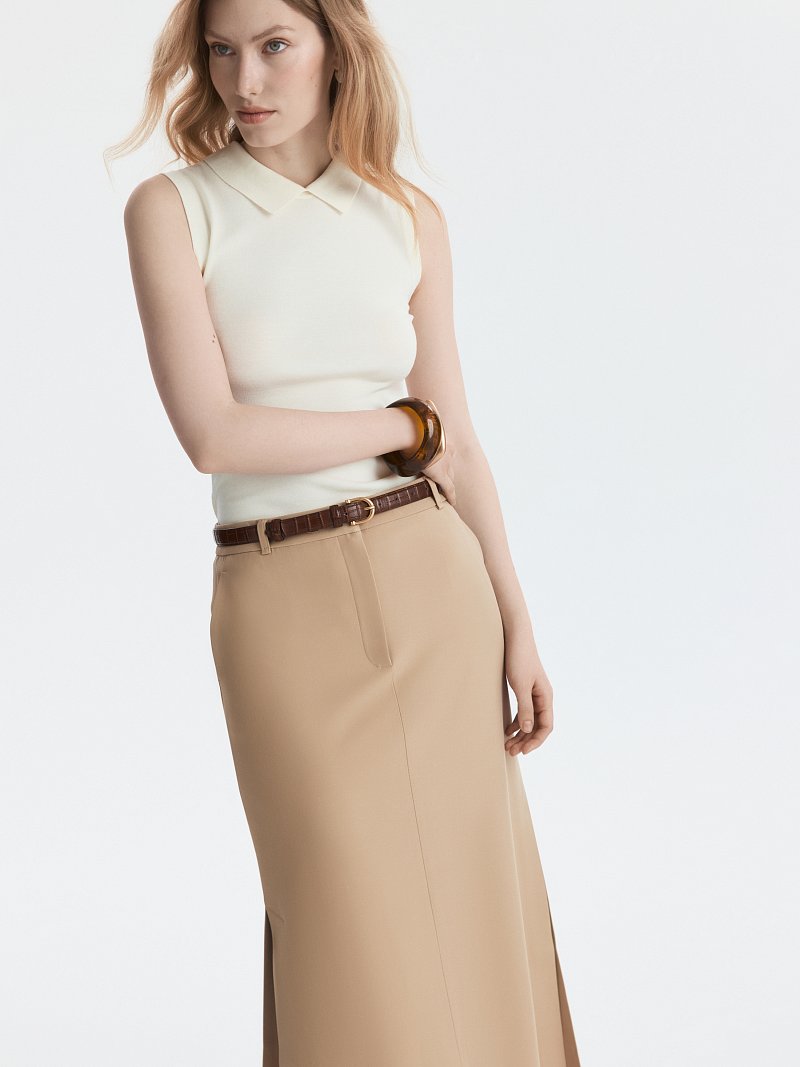 Прямая юбка из вискозы