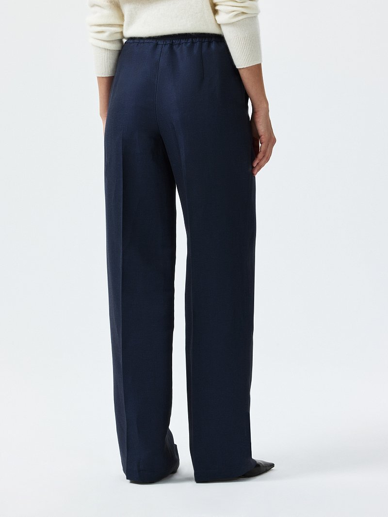 Прямые брюки изо льна