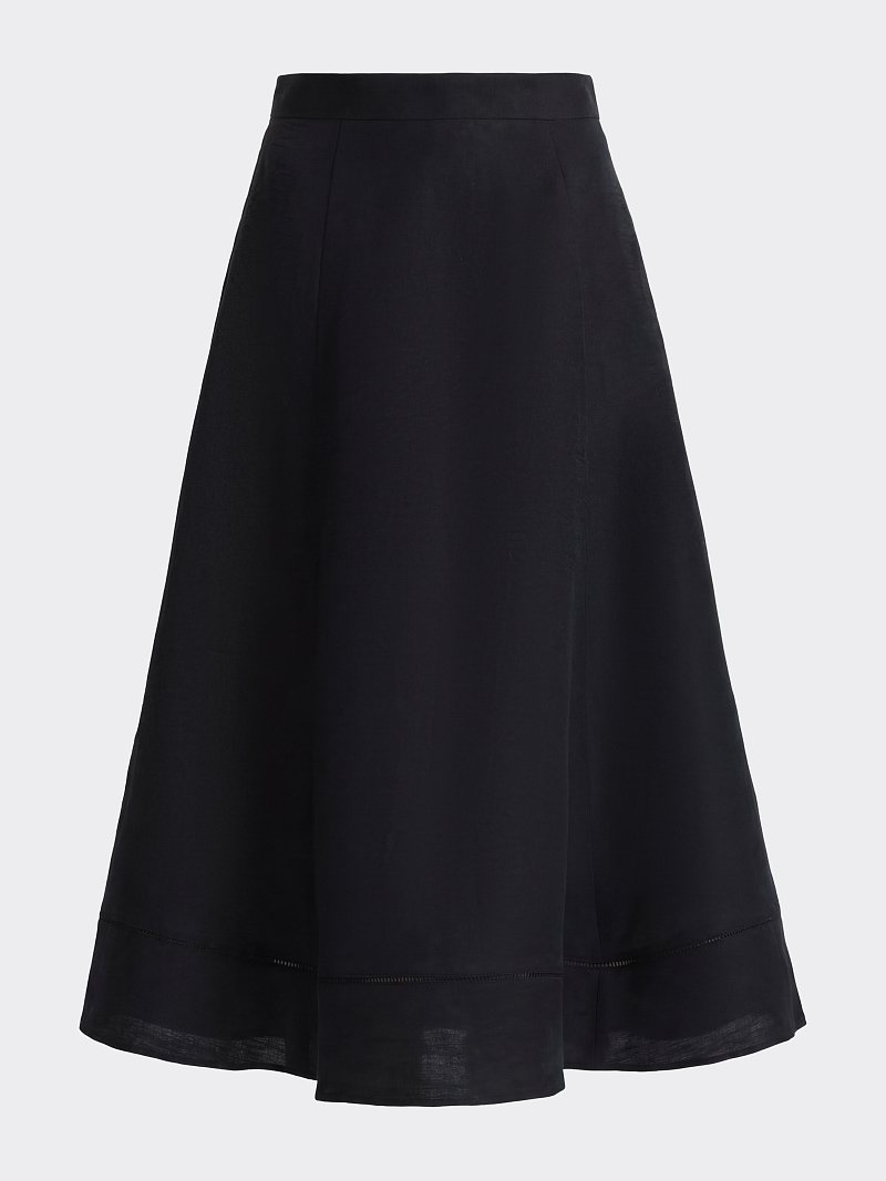 Расклешенная юбка изо льна