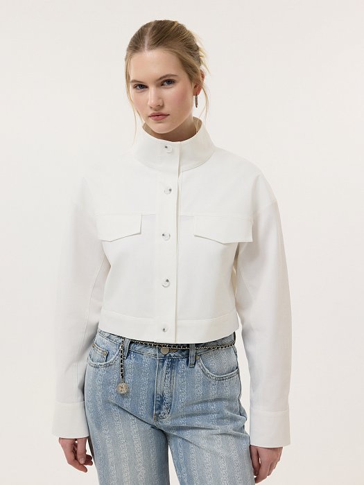 Укороченный жакет из хлопка: фото №2