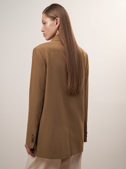 Прямой жакет из смесовой шерсти: фото №10