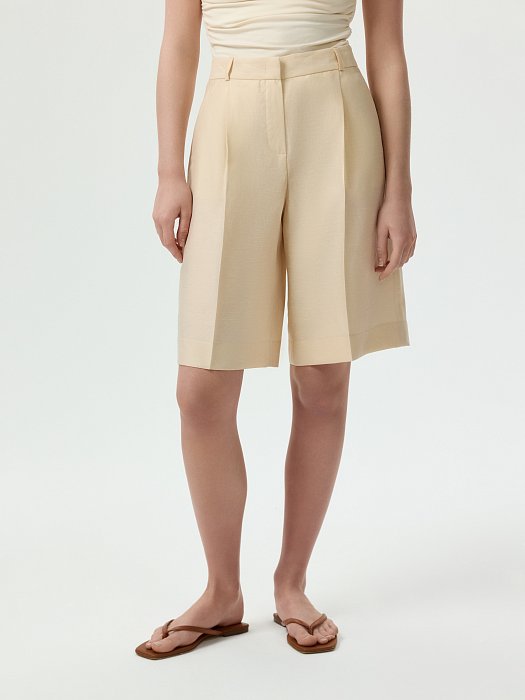 Шорты из тенселя и льна: фото №2