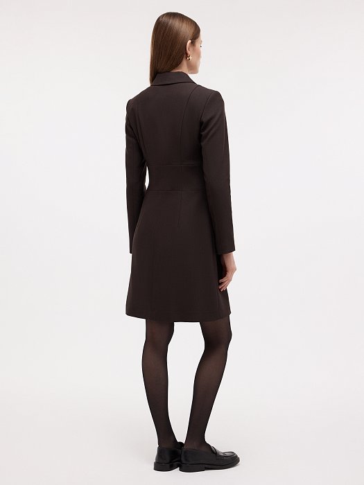Платье на запах из костюмной ткани: фото №4