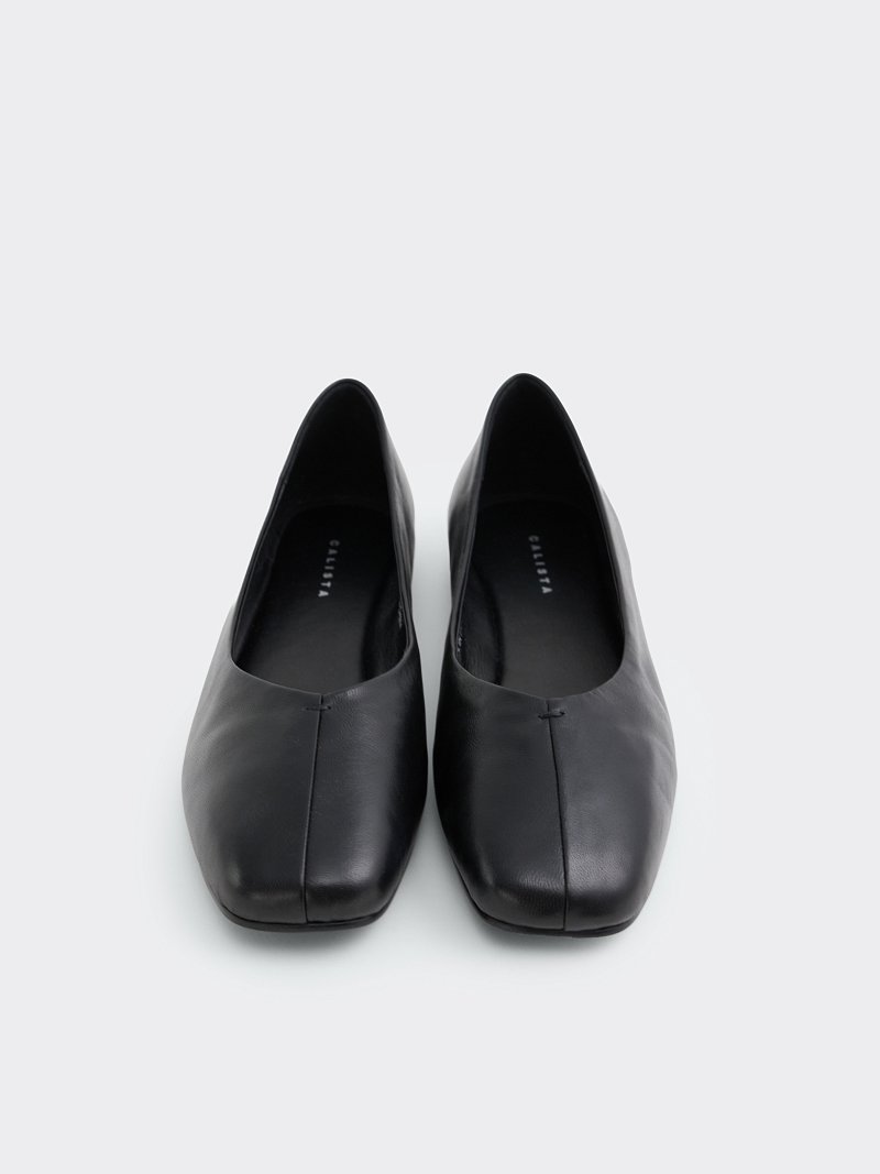 Балетки с квадратным мысом