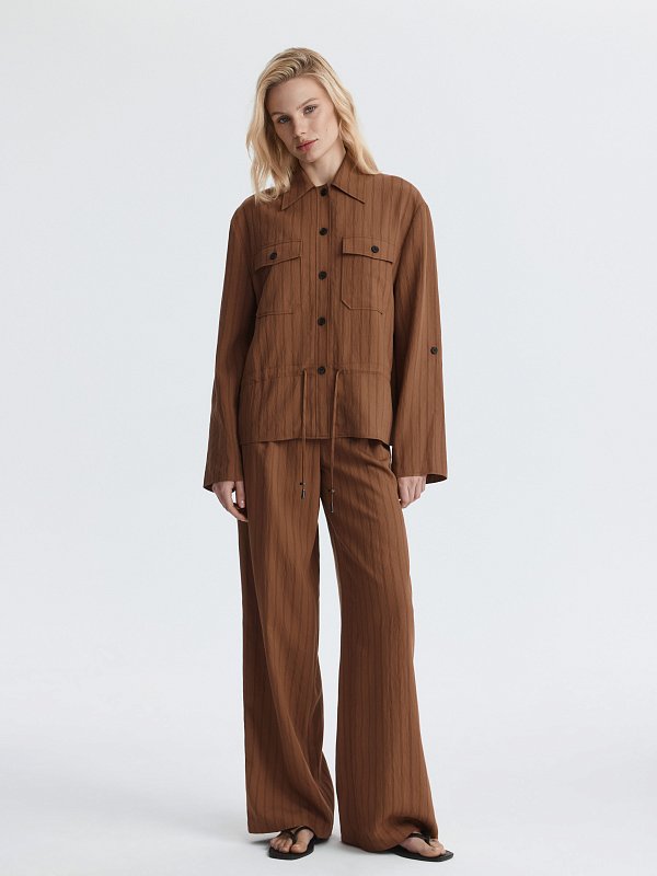 Укороченная рубашка на кулиске