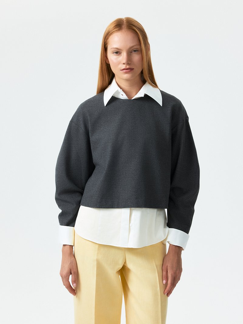 Укороченный свитшот