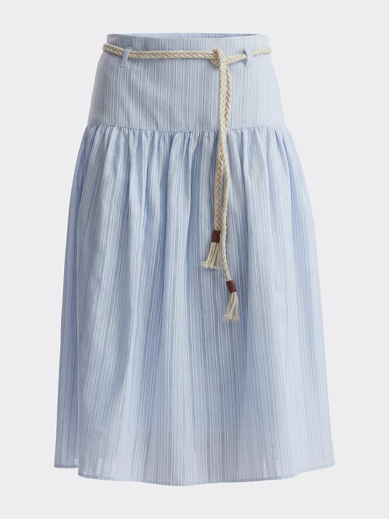 Юбка из хлопка и льна