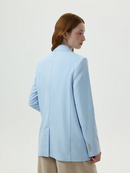 Прямой жакет с хлопком: фото №4