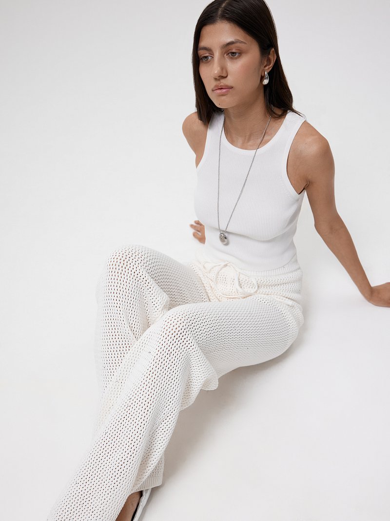 Вязаные брюки с пайетками