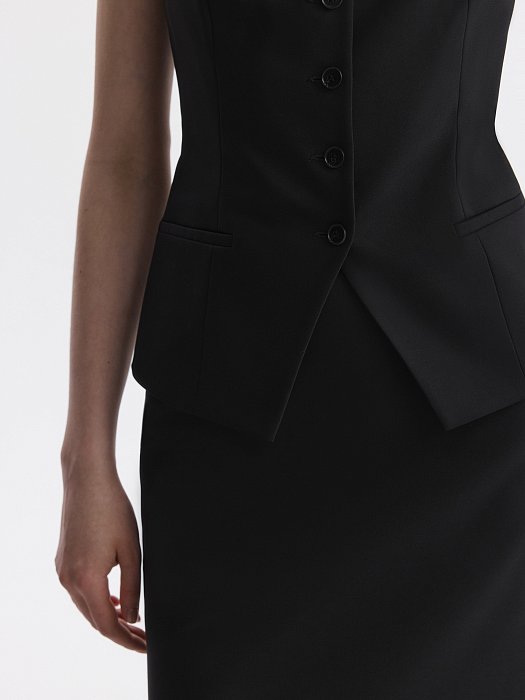 Жилет на бретелях из хлопка: фото №4