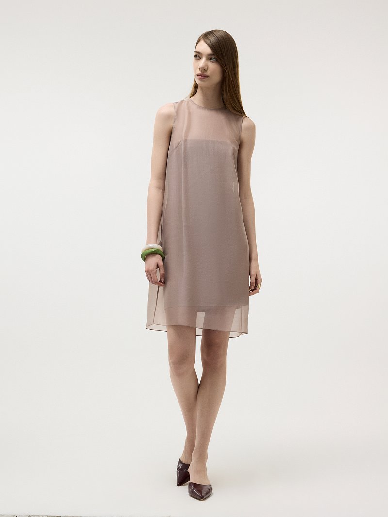 Платье со съемной органзой