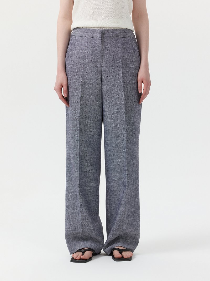 Прямые брюки со льном