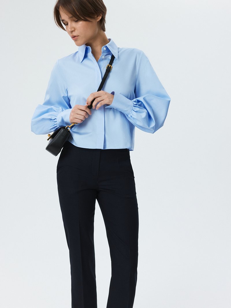 Зауженные укороченные брюки (Р158)